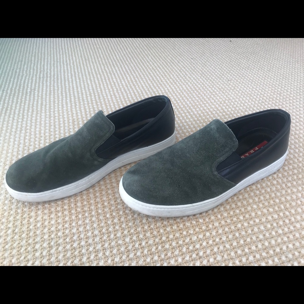 Men’s Green Suede & Black Leather Shoes